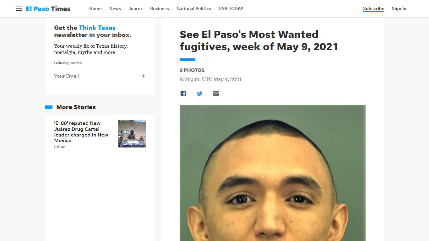 Photos of El Paso's Most Wanted fugitives, week of May 9, 2021