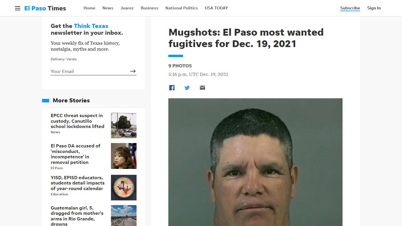 Mugshots: El Paso most wanted fugitives for Dec. 19, 2021